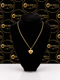 ✨Cadena Corte Brillo con Dije de Corazón ORO 10K❤️